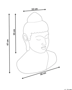 Accessorio decorativo Buddha CARUM Ceramica Nero