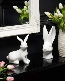 Accessorio decorativo Coniglio GUERANDE Ceramica Bianco