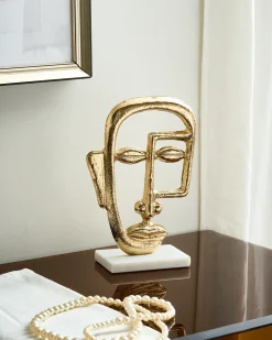 Accessorio decorativo Volto MOSKO Metallo Oro