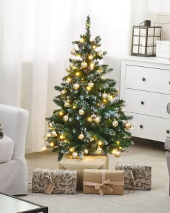 Albero di Natale artificiale LED PALOMAR 120 cm Verde scuro