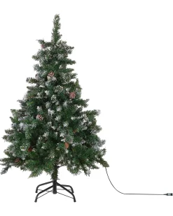 Albero di Natale artificiale LED PALOMAR 120 cm Verde scuro