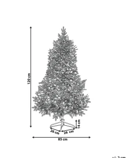 Albero di Natale artificiale LED PALOMAR 120 cm Verde scuro