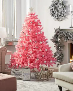 Albero di Natale artificiale FARNHAM 180 cm Rosa