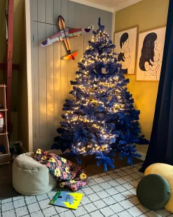 Albero di Natale artificiale FARNHAM 120 cm Blu