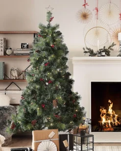 Albero di Natale artificiale LED JACINTO 180 cm Verde scuro