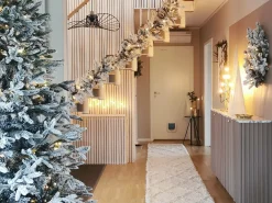 Albero natalizio innevato BASSIE 210 cm Bianco