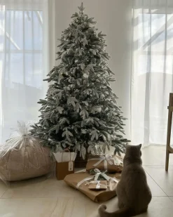 Albero natalizio innevato FORAKER 180 cm Bianco