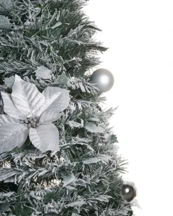 Albero natalizio innevato Pieghevole LED FIRVANA 185 cm Bianco