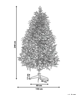 Albero natalizio innevato BASSIE 240 cm Bianco