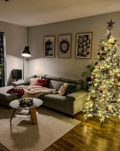 Albero natalizio innevato LED TATLOW 210 cm Verde