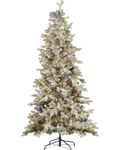 Albero natalizio innevato LED TATLOW 210 cm Verde