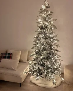 Albero natalizio innevato LED TATLOW 210 cm Verde