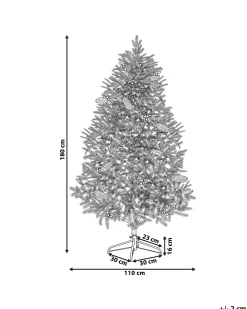 Albero di Natale artificiale LED PALOMAR 180 cm Verde scuro