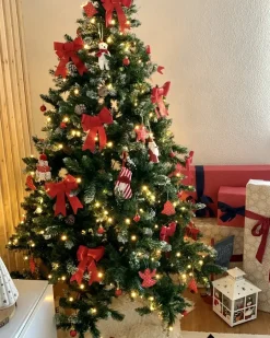 Albero di Natale artificiale LED PALOMAR 180 cm Verde scuro