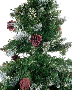 Albero di Natale artificiale LED PALOMAR 180 cm Verde scuro