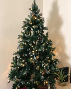 Albero di Natale artificiale LED PALOMAR 180 cm Verde scuro
