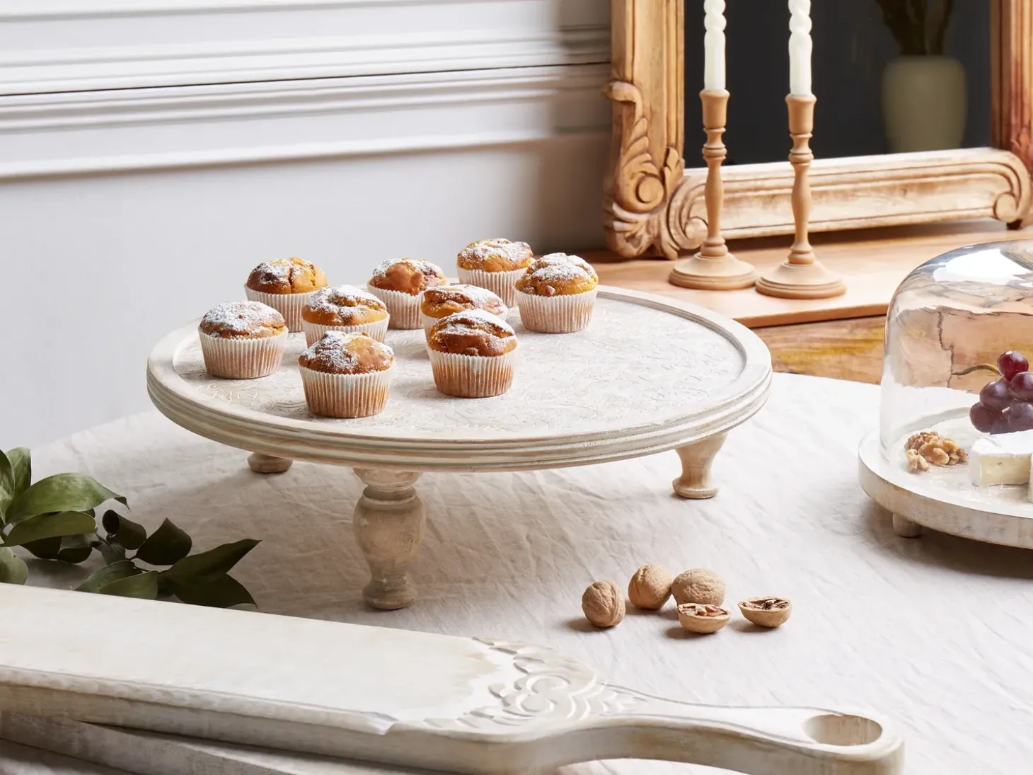 Alzata per torta LUKSOR Legno di mango Marrone chiaro