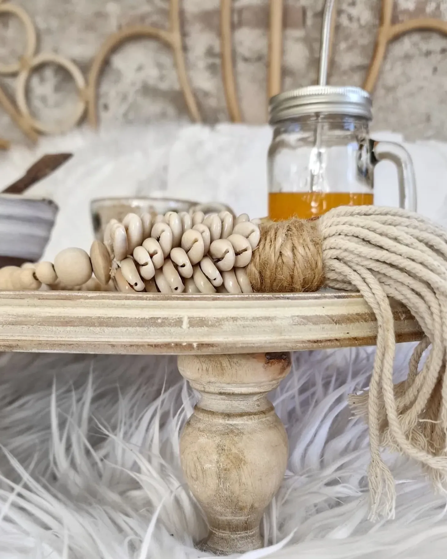 Alzata per torta LUKSOR Legno di mango Marrone chiaro