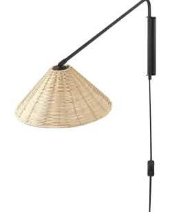 Applique PALENA Regolabile Rattan Naturale