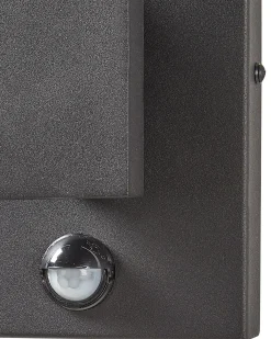 Applique a LED per esterni TUMMEL con sensore di movimento Nero
