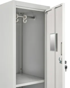 Armadietto a 2 livelli ATHLETE Metallo Grigio/Bianco