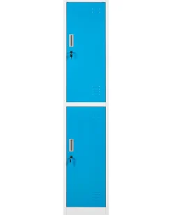 Armadietto a 2 livelli ATHLETE Metallo Bianco/Blu