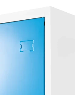 Armadietto a 2 livelli ATHLETE Metallo Bianco/Blu