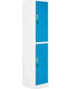 Armadietto a 2 livelli ATHLETE Metallo Bianco/Blu