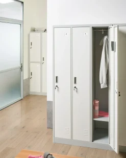 Armadietto a 3 porte ATHLETE Metallo Grigio/Bianco