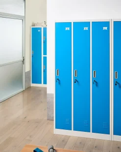 Armadietto a 3 porte ATHLETE Metallo Bianco/Blu