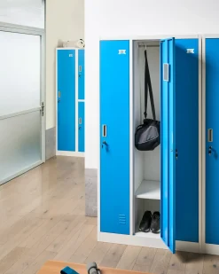 Armadietto a 3 porte ATHLETE Metallo Bianco/Blu