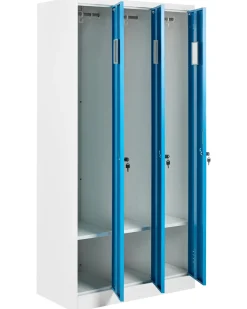 Armadietto a 3 porte ATHLETE Metallo Bianco/Blu