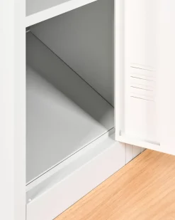 Armadietto a 4 porte con panca ATHLETE Metallo Grigio/Bianco