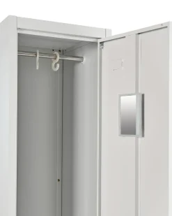 Armadietto a 4 porte con panca ATHLETE Metallo Grigio/Bianco