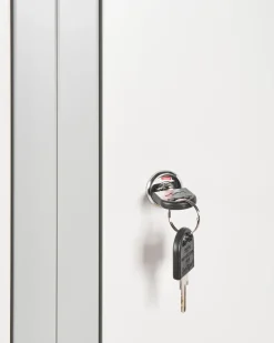 Armadietto a 4 porte con panca ATHLETE Metallo Grigio/Bianco