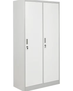 Armadietto a porta doppia ATHLETE Metallo Grigio/Bianco