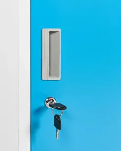 Armadietto a porta singola ATHLETE Metallo Bianco/Blu