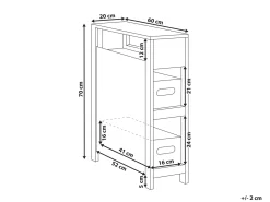 Armadietto da bagno CACHI 20 cm Bianco