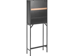 Armadietto da bagno OKARCHE Bambù 63 cm Nero
