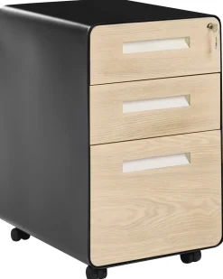 Armadietto da ufficio LARCO Nero/Marrone chiaro
