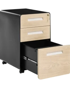 Armadietto da ufficio LARCO Nero/Marrone chiaro