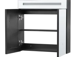 Armadio a muro per specchio da bagno LED JARAMILLO 60 cm 60 cm Nero