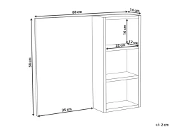 Armadio a muro per specchio da bagno JOINVILLE 60 cm Nero