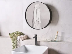 Armadio a muro per specchio da bagno UCAYALI 50 cm 50 cm Nero