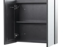 Armadio a muro per specchio da bagno LED CHABUNCO 60 cm 60 cm Nero