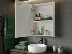 Armadio a muro per specchio da bagno LED CONDOR 40 cm 60 cm Bianco