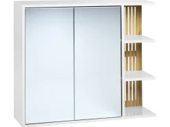 Armadio a muro per specchio da bagno NUBES 80 cm 70 cm Bianco