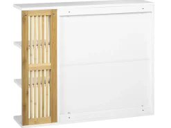 Armadio a muro per specchio da bagno NUBES 80 cm 70 cm Bianco