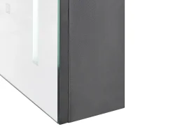 Armadio a muro per specchio da bagno LED CAMERON 40 cm 60 cm Nero