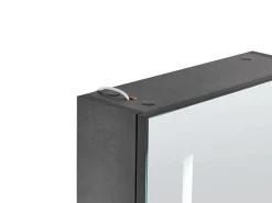 Armadio a muro per specchio da bagno LED CAMERON 40 cm 60 cm Nero